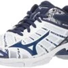 New Mizuno Women 9 Wave Voltage Indoor Court Volleyball Shoe Navy/White/Silvr -Deals Baseball Store 0051 69da82bb 3c52 49ac b78c 98dc494551dc