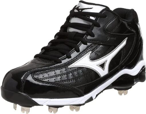 New Mizuno Men's 9 Spike Classic G5 Mid Baseball Cleat Men 10.5 Black/White -Deals Baseball Store 0323 e44fdfe6 5a3d 4631 a3b2 d45d0ed4b5fa