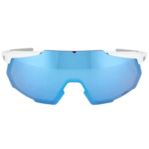 100% Racetrap 3.0 Sport And Cycling Sunglasses With HD Lenses (Matte White - Hiper Blue Multilayer Mirror Lens) -Deals Baseball Store 100 60004 00001MatteWhite HiperBlueMultilayerMirrorLens 2