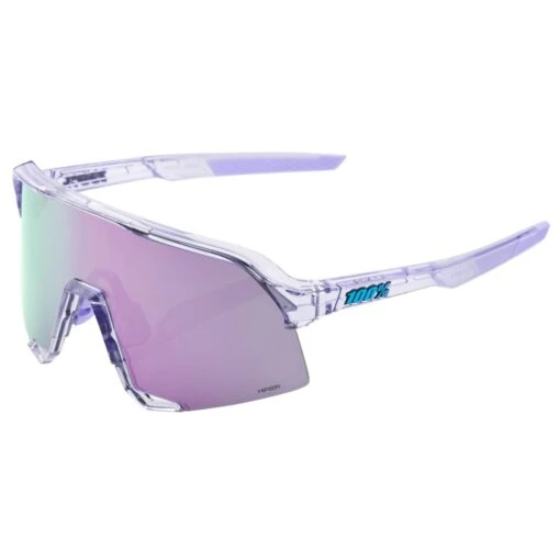 100% S3 Sport Performance Vented Baseball Sunglasses W/ Interchangeable Lenses (Polished Translucent Lavender - HiPER Lavender Mirror Lens) -Deals Baseball Store 100 60005 00004 Lavender LavenderMirror1