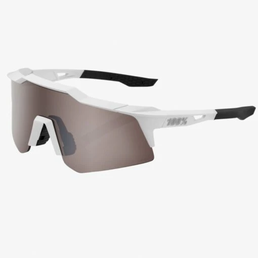 100% Speedcraft XS Sport Performance Sunglasses - Sport And Cycling Eyewear (Matte White - HiPER Silver Mirror Lens) -Deals Baseball Store 100 60009 00003MatteWhite SilverMirr1