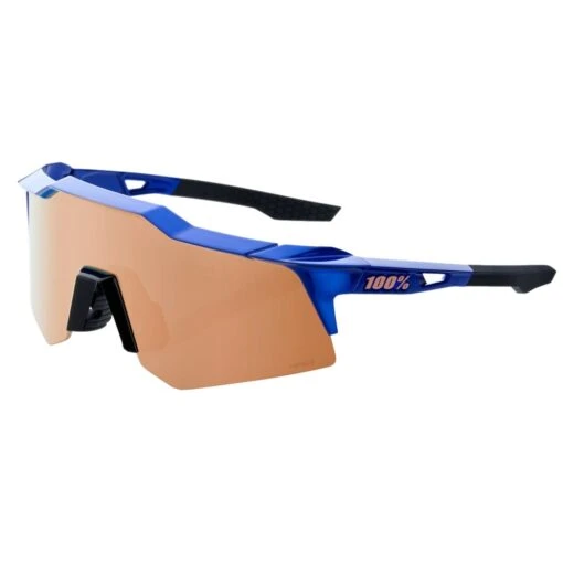 100% Speedcraft XS Sport Performance Sunglasses - Sport And Cycling Eyewear (Gloss Cobalt Blue - HiPER Copper Mirror Lens) -Deals Baseball Store 100 60009 00006GlossCobaltBlue CopperMirr1