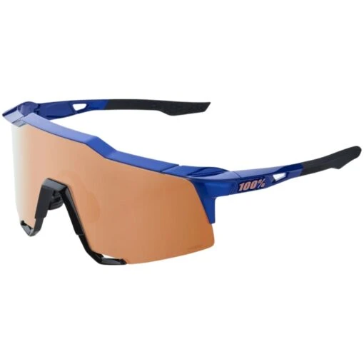 100% Speedcraft Sport Performance Baseball Sunglasses HD Interchangeable Lens (Gloss Cobalt Blue - Copper Mirror Lens) -Deals Baseball Store 100percentspeedcraftsunglasses glosscobaltblue coppermirrlens 1