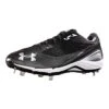 New Under Armour Men's Natural II Low Metal Baseball Cleats Black/White Men 11 -Deals Baseball Store 1210450 0001