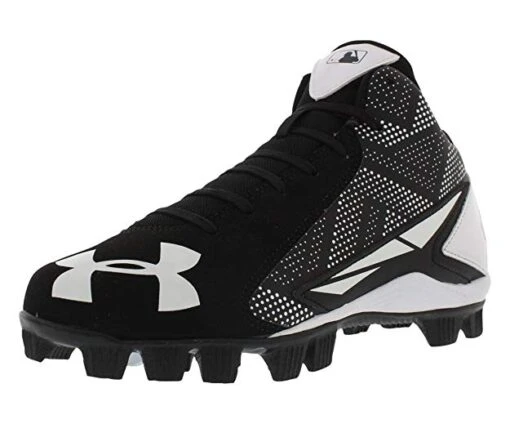 New Under Armour Boy's Leadoff Mid Jr. Baseball Cleat White/Black 1Y -Deals Baseball Store 1264186 011 3c630130 871d 434d 80f8 e746123e6051