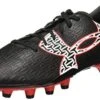 New Under Armour CF Force 2.0 FG Sz Men 12 Black/Red Molded Soccer Cleat -Deals Baseball Store 1264202 006