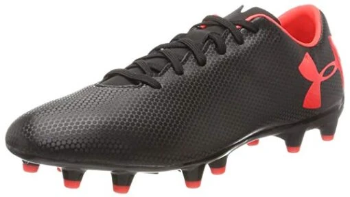 New Under Armour Force 3.0 FG Sz Men 11.5 Black/Red Molded Soccer Cleat -Deals Baseball Store 1300152 001