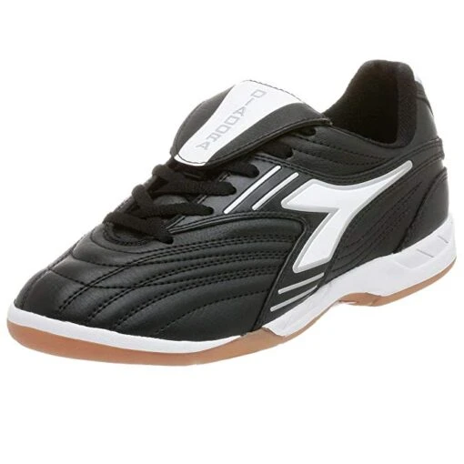 New Diadora Little Kid Monza ID Soccer Shoe 12.5 Black/White/Silver -Deals Baseball Store 143720