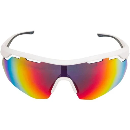 Rawlings Adult Sport Baseball Sunglasses Lightweight Stylish 100% UV Poly Lens (White/Rainbow) -Deals Baseball Store 1rawlings adultsport baseball sunglasses 10260972 whiterainbow