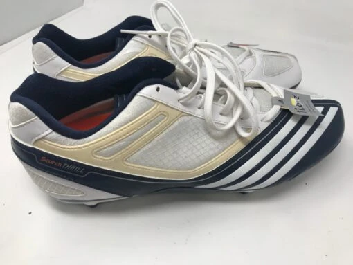 New Other Adidas Men's Size 11.5 Scorch Thrill D Low Football Cleat White/Navy -Deals Baseball Store 2019 04 15 2015.21.10 scaled