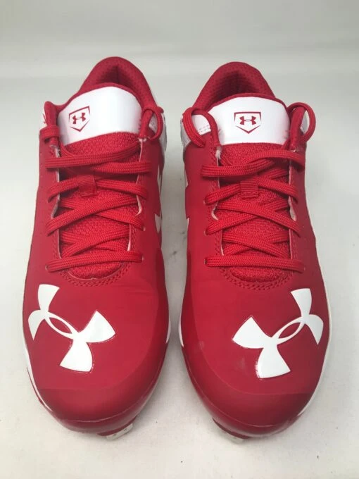 Used Under Armour Men's 6.5 Yard Low ST Red/White Baseball Metal Cleats -Deals Baseball Store 2021 07 16 2014.30.09 scaled