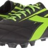 New Diadora Forte MD LPU Women's 8.5 Soccer Molded Cleats Black/Lime -Deals Baseball Store 207495