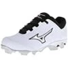 New Mizuno Finch Elite Switch 320455 Softball Cleats Women 11.5 White/Blk Molded -Deals Baseball Store 320455.0090