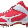 New Mizuno Wmn's 6.5 9-Spike Swift 5 Molded Baseball Cleat Shoe Red/White -Deals Baseball Store 320554.1000 ccc8e277 0866 400a bdb2 5a2b59282adf