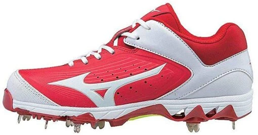 New Mizuno Wmn's 6.5 9-Spike Swift 5 Molded Baseball Cleat Shoe Red/White -Deals Baseball Store 320554.1000 ccc8e277 0866 400a bdb2 5a2b59282adf