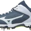 New Mizuno Wmn's 11 9-Spike Swift 5 Molded Baseball Cleat Shoe Navy/White -Deals Baseball Store 320554.5100