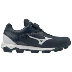 Mizuno Select Nine Junior Youth Low Molded Baseball Cleats (Navy/White) -Deals Baseball Store 320581 5100 03