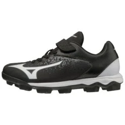 Mizuno Select Nine Junior Youth Low Molded Baseball Cleats (Black/White) -Deals Baseball Store 320581 9000