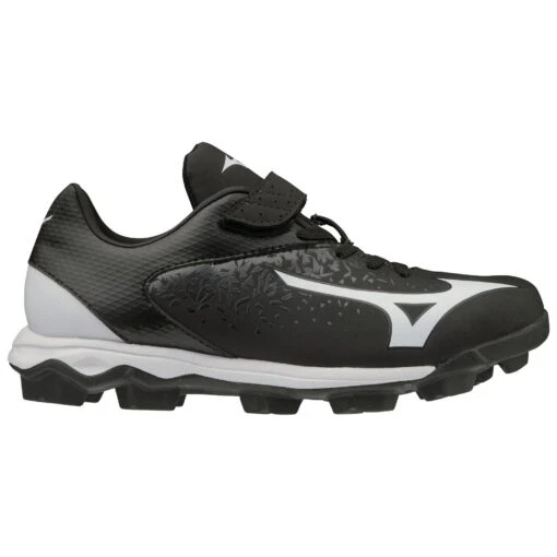 Mizuno Select Nine Junior Youth Low Molded Baseball Cleats (Black/White) -Deals Baseball Store 320581 9000 06