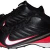 New Nike Land Shark 3/4 Men 8.5 Plastic Mold Football Cleat Blk/Wt//Rd 511292 -Deals Baseball Store 511292 20016