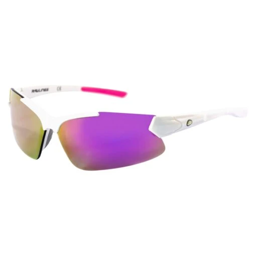 RAWLINGS Youth Sports Baseball Sunglasses Durable 100% UV Poly Lens, Shielded Lens (White/Pink) -Deals Baseball Store