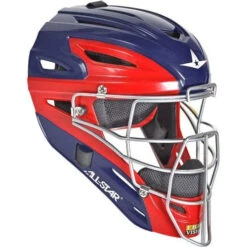 ALL-STAR SYSTEM 7 AXIS INTERMEDIATE NOCSAE APPROVED CATCHER'S KIT (Navy/Scarlet) -Deals Baseball Store 51J4y3dMzoL. AC