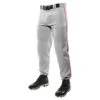 Champro Triple Crown Classic W/ Braid Mens Baseball Pants (Gray/Scarlet) -Deals Baseball Store 61312