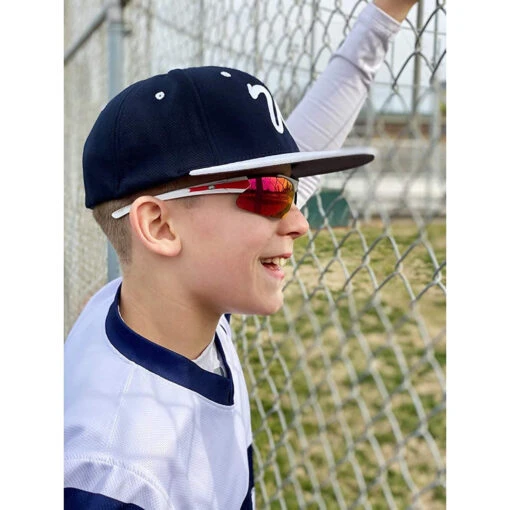 RAWLINGS Youth Sports Baseball Sunglasses Durable 100% UV Poly Lens, Shielded Lens (White/Red) -Deals Baseball Store 615fgvlj jl. ac ul1200