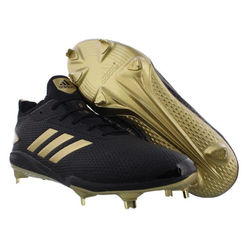 Adidas Adizero Afterburner V Men's Metal Spike Baseball Cleats (Black/Gold) -Deals Baseball Store 61lu hh7bos