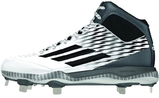 New Adidas PowerAlley 3.0 Mid Mens Baseball Cleat 10.5 White/Black -Deals Baseball Store 61mayfjmigl. ac uy625