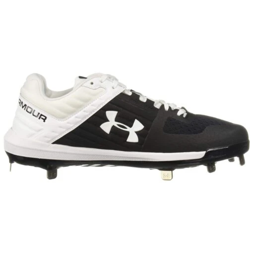 Under Armour Yard Low Men's Baseball Metal Cleats Spikes (Black/White) -Deals Baseball Store 719pu3pzhol