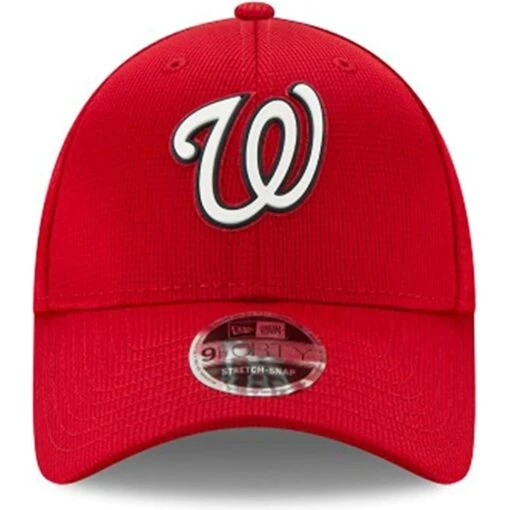 New Era MLB Washington Nationals 9FORTY Stretch Snapback Hat, OSFA (Red) -Deals Baseball Store