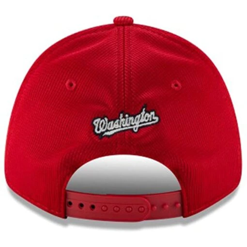 New Era MLB Washington Nationals 9FORTY Stretch Snapback Hat, OSFA (Red) -Deals Baseball Store