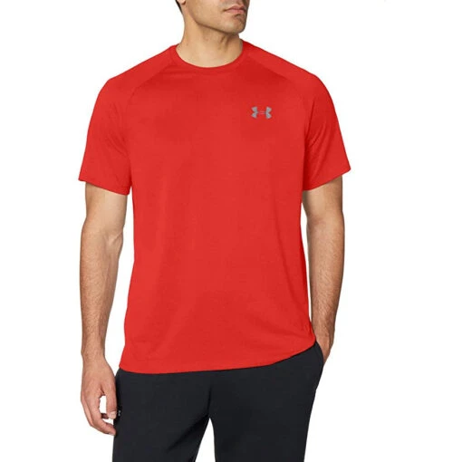 Under Armour Men's Tech 2.0 Locker Short-Sleeve T-Shirt (Red) -Deals Baseball Store