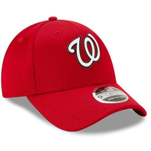 New Era MLB Washington Nationals 9FORTY Stretch Snapback Hat, OSFA (Red) -Deals Baseball Store