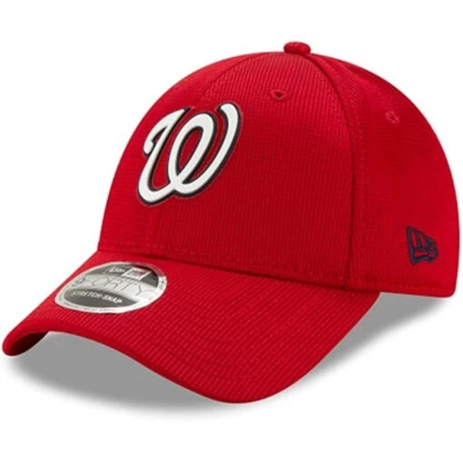 New Era MLB Washington Nationals 9FORTY Stretch Snapback Hat, OSFA (Red) -Deals Baseball Store