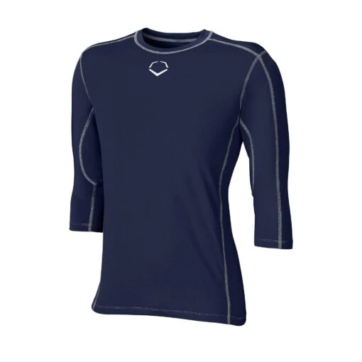 EvoShield Pro Team Baseball Adult Men's Mid Sleeve Workout Tee Shirt (Navy) -Deals Baseball Store 71ptvjkt4gl