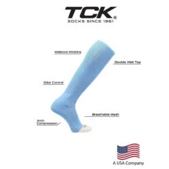 TCK Twin City Knitting Prosport Adult Baseball Softball Sock (Columbia Blue) -Deals Baseball Store 71wybnlbrxs