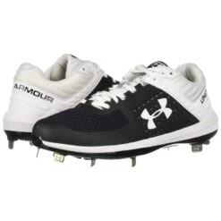 Under Armour Yard Low Men's Baseball Metal Cleats Spikes (Black/White) -Deals Baseball Store 71x3pi 1wbl