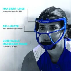 Champro Rampage Defensive Fielders Fastpitch Softball Adult Face Mask Ultra Lightweight (White) -Deals Baseball Store 81t 8ckaqql