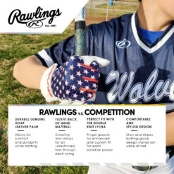 Rawlings X Guardian Baseball 5150 Batting Gloves (American Flag Stars & Stripes) -Deals Baseball Store 81usgycbkul. ac sl1500