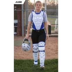 All-Star AFx Series Fastpitch Softball Catcher's Package (White/Royal) -Deals Baseball Store ALSTR CKW AFX WHBL