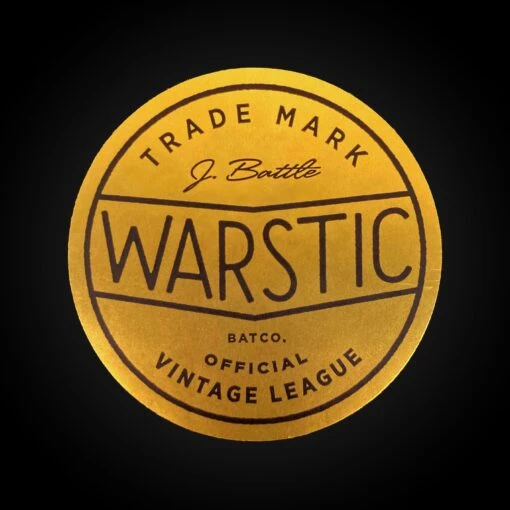 Warstic VINTAGE LEAGUE (BLACK/GOLD) STICKER -Deals Baseball Store Decal GoldBadge