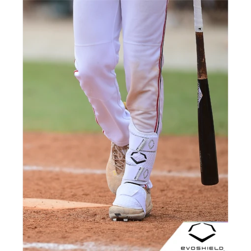 Evoshield PRO-SRZ 2.0 Left Handed Batter's Baseball Softball Leg Guard, White -Deals Baseball Store EvoShield LG WB5726902 White Lifestyle1