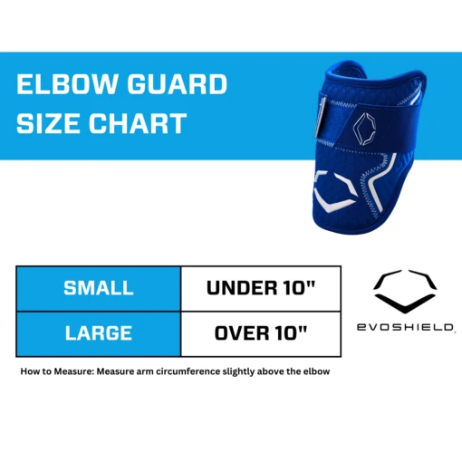 EvoShield PRO-SRZ 2.0 Batter's Baseball Softball Elbow Guard (Royal) -Deals Baseball Store EvoShield Size Chart Elbow Guard ROyal