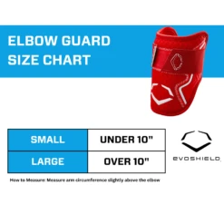 EvoShield PRO-SRZ 2.0 Batter's Baseball Softball Elbow Guard (Scarlet) -Deals Baseball Store EvoShield Size Chart Elbow Guard Scarlet