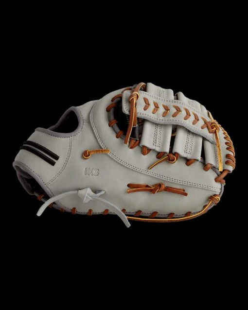 Warstic IK3 SERIES JAPANESE KIP FIRST BASE MITT- GRAY WOLF STYLE -Deals Baseball Store FG IK3FB GW 1