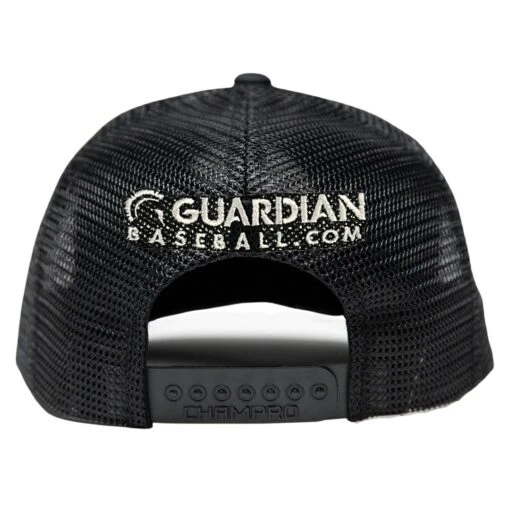 Guardian Baseball HC5 Performance Trucker Snapback Hat (Black-White Gary 3-D Logo) -Deals Baseball Store Guardian Baseball HC5 Performance Snapback Hat Black Gary Logo2