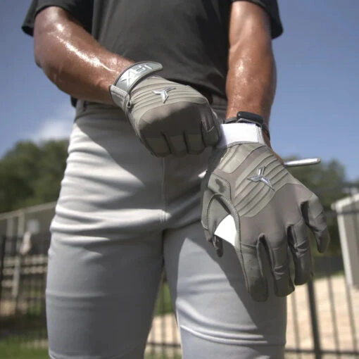 Jax Batting Gloves Adult Pro Model Batting Gloves (Lunar Grey) -Deals Baseball Store JAX PROMODELYTH LUNGR 2