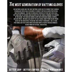 Jax Batting Gloves Adult Pro Model Batting Gloves (Lunar Grey) -Deals Baseball Store JAX PROMODELYTH LUNGR 3